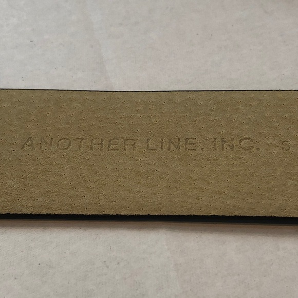 Another Line Inc Belt Women sz S Black Patent Leather Metal Buckle 2” Wide NWOT - Picture 8 of 13